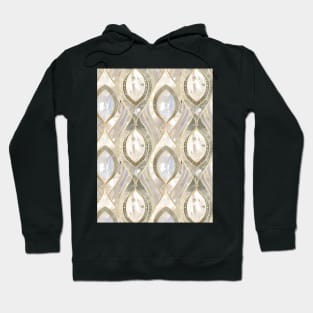 White Quartz & Gold Elegant Pattern Hoodie